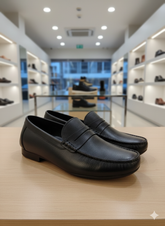 ROSSO CLASSIC BLACK PENNY LOAFERS